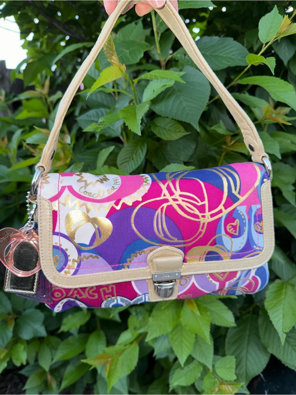 Coach Poppy graffiti print purse